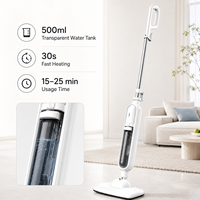 1300W 500ml 30s Heat-Up 25min Runtime 100-240V abnehmbare Basis faltbar Teppich Parkett Haushalt Dampfmopp Bodendampfreiniger