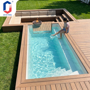 Modern Acrylic One Piece Pool with Fire Pit Outdoor Living Complete Equipment Backyard Swimming Pool - Product Image 3