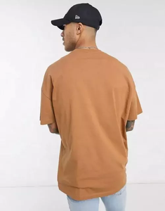 Venta al por mayor de Camisetas Personalizadas con cuello redondo para hombre 100% algodón de gran tamaño con hombros descubiertos de talla grande estampado informal estampado digital - Product Image 2