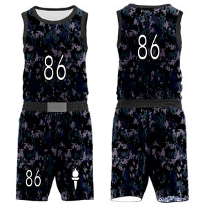 Venta al por mayor de alta calidad sublimación adultos conjuntos Unisex personalizado baloncesto Jersey uniformes - Product Image 4