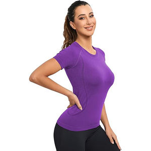 Camiseta de mujer, holgada, de manga corta, de algodón, informal, lisa, transpirable, ligera, estilo urbano, para festivales. - Product Image 6