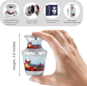 Urnas pequeñas de recuerdo de mariposa para cenizas humanas Mini urna para regalar a los seres queridos Se adapta a una pequeña cantidad de restos cremados - Product Image 5