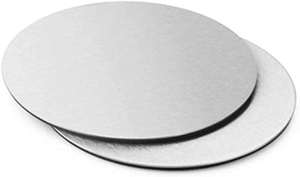 Sous-verres modernes en acier inoxydable de forme ronde Protecteurs de boissons en métal fini élégant pour la décoration intérieure élégante Style classique - Product Image 6