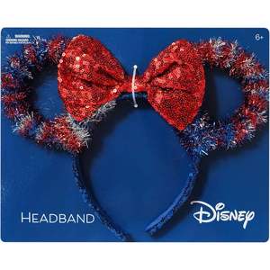 PRÊT À LA VENTE H.E.R. Accessoires Licenciés Originaux Minnie Mouse : Bandeau d'oreilles en guirlande avec nœud à paillettes, pour coiffure de déguisement scintillante - Product Image 1