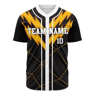 Maillot de baseball pour homme sur mesure, nouveau style, chemise en maille de softball avec broderie, vêtements d'équipe imprimés - Product Image 1