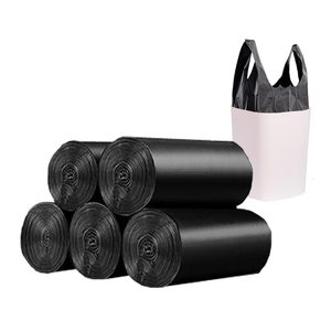 Sac poubelle à rouleau plat écologique de qualité supérieure, couleurs variées, poignée facile à attacher, matériaux recyclés pour la cuisine, le bureau - Product Image 1