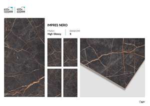 Azulejos de Porcelana Brillante para Paredes y Pisos, 24x48 Pulgadas, Superficie Interior Pulida de Lujo - Product Image 3