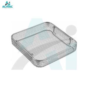 Canasta Manual ALMAC 2025 con Base Plana y Laterales Perforados, Instrumento Confiable para un Manejo Seguro en Clínicas Médicas, Almacenamiento con Certificación CE - Product Image 1