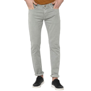 Pantalones vaqueros de hombre de estilo callejero OEM, ropa informal con diseño de logotipo personalizado duradera y superventas con patrón sólido - Product Image 1