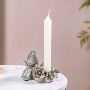 Portavelas de metal decorativo con diseño de pájaro y flor | Candelero de centro de mesa Vintage para el hogar, la boda y el regalo - Product Image 2
