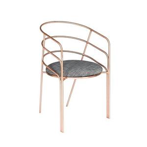 Silla de Cuero y Metal Color Dorado con Asiento Cómodo, Silla Decorativa de la Mejor Calidad a los Precios Más Bajos - Product Image 3