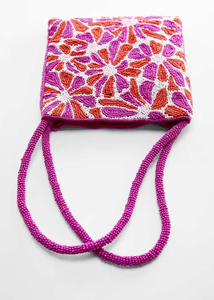 Sac à main à perles double face, sac à perles fleuri, pochette à perles, petit sac à perles, pochette à perles florale par MD HANDICRAFTS - Product Image 3