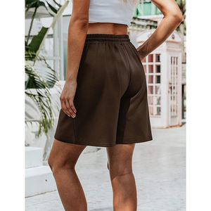 Meilleures ventes de Shorts en polaire pour femmes, Shorts de gymnastique décontractés de couleur grise pour femmes - Product Image 2