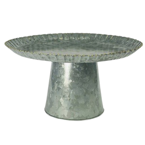 Decorative Galvanized Metal Cake <b>Stand</b> Rounded Top Single Tier <b>Cupcake</b> <b>Stand</b> Tabletop Decorative Tools for Baking Muffins - Product Image 6