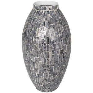 Vase à fleurs en nacre bleue et blanche OEM ODM Vases à coquille en mosaïque faits à la main au Vietnam par Tienphong Handicrafts - Product Image 5