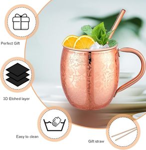 Taza de Cobre Puro Ecológica de Gran Capacidad, Diseño Personalizado, Textura Martillada a Mano, Uso Resistente, Precio al por Mayor - Product Image 1