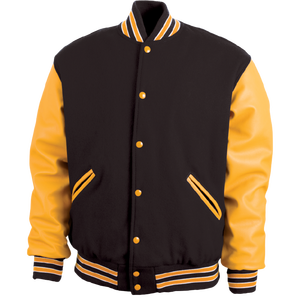 Otoño Invierno Vintage béisbol Letterman Varsity chaquetas para hombres parches bordados a rayas personalizados mangas de cuero formales para hombres - Product Image 2