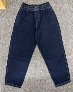 Jean décontracté respirant de qualité supérieure pour femme, dernière mode, grande taille, style plat, technique délavée, été - Product Image 2