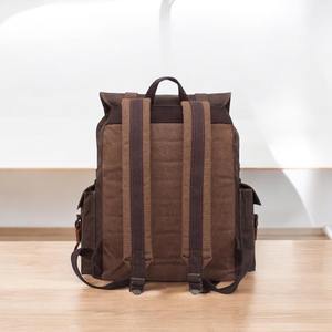 Sac à dos pour ordinateur portable en cuir et toile, léger, écologique, décontracté, pour les voyages en plein air, l'école, personnalisable, LCBP-0119 - Product Image 5