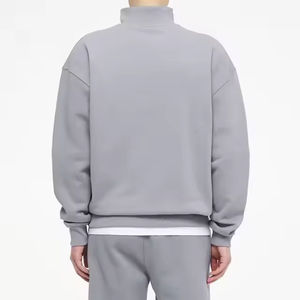 OEM ODM Custom 80% Cotton 20% Polyester Half <b>Zip</b> Sweatshirt <b>Quarter</b> <b>Zip</b> Sweatshirt <b>Men's</b> Pullover Sweatshirt Boxy Fit - Product Image 4