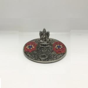 Ganesh-Cono de incienso redondo de plata, soporte de Metal de alta calidad (plata) - Product Image 2