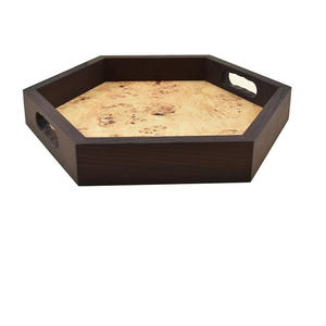 Décoration de table en émail Plateau de service en bois Plateau de serveur de nourriture de qualité supérieure - Product Image 1