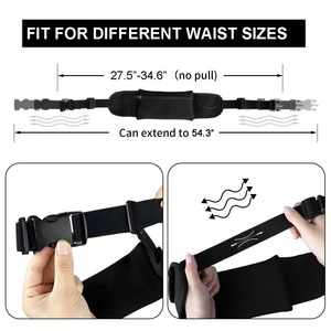 Ceinture de sport réglable, légère et respirante, imperméable en polyester/nylon pour la course à pied OEM/ODM Zipper Pocket Essentials - Product Image 5