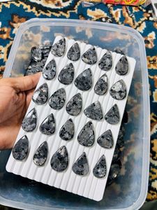 ลาร์วิไคต์แท้ 100% หินกึ่งมีค่าทรงหลังเบี้ย จำนวนมาก สำหรับบำบัดและทำสมาธิ - Product Image 2