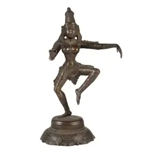Tradizionale indiano fatto a mano in ottone antico danza sculture figurina statua della dea decorazione della casa ornamenti SNS-1994