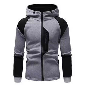 Sweat à capuche pour hommes à la mode avec pull slim fit tissu respirant manches longues poignets côtelés et poche avant parfait pour les vêtements de sport - Product Image 1