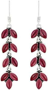 ต่างหูอัญมณีสีทองสเตอริงแข็ง925ต่างหูโกเมนทรงหยดน้ำสีแดงเครื่องประดับสำหรับผู้หญิงในงานแต่งงาน - Product Image 2