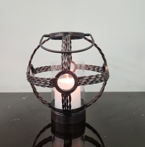 Candelero de mesa de hierro hecho a mano, portavelas de Pilar decorativo de Metal Premium, estilo de cuerda para bodas, hogar, jardín, Navidad - Product Image 5