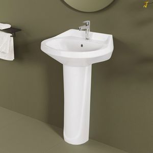 Ensemble de lavabo sur pied en céramique écologique moderne pour villa, hôpital et appartement - Product Image 3