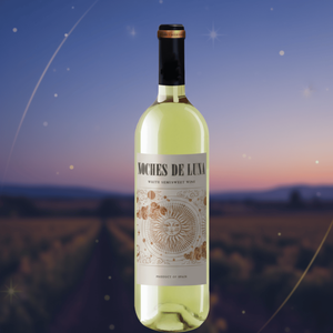 Noches de Luna, trắng bán ngọt, airen và macabeo, rượu vol 11%, cấp Nhập Cảnh, 0,75lt, từ castilla La Mancha. - Product Image 1