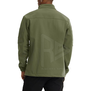 เสื้อแจ็คเก็ตผู้ชายแบบ Softshell คุณภาพพรีเมียม สวมใส่สบาย ขายดี ผ้าแคนวาส ลายตัวอักษร บริการ OEM สไตล์ไฮสตรีท ทรงเข้ารูป - Product Image 4