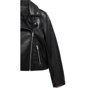 Chaqueta de Motociclista de Piel de Oveja Genuina Hecha a Medida de Primera Calidad para Mujer, 100% Resistente al Viento, con Estampado, Acabado Elegante para Invierno - Product Image 6