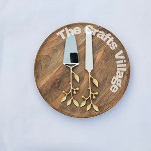 ชุดมีดและที่ตักเค้กโลหะเคลือบทอง ทนทาน เป็นมิตรกับสิ่งแวดล้อม ชุดอุปกรณ์เค้ก 2 ชิ้น สำหรับใช้ในบ้านและร้านอาหาร - Product Image 6