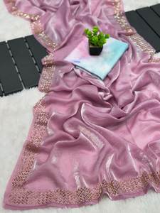 Sari de Mujer de Alta Calidad, Colección Moderna, Bordado de Seda Viscosa, Elegante, Ideal para Bodas, en Venta en Línea - Product Image 6