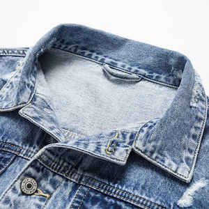 Chaqueta vaquera de hombre de color personalizado más cómoda a la venta, buena calidad, precio al por mayor, chaqueta vaquera de tendencia superior para hombre - Product Image 2