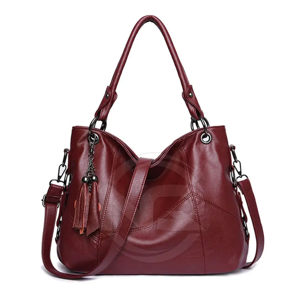 Bolso de mano de cuero para mujer de buena calidad, venta en línea, bolso de mano de cuero de Color sólido, bolso de mano de cuero para mujer