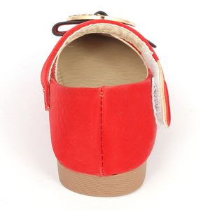 Girls Fancy <b>Pumps</b> (A2080) - <b>Red</b> - Product Image 3