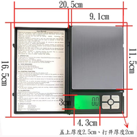 Balance numérique et ensemble de carnet avec écran LCD rétroéclairé, en plastique, alimenté par piles, capacité de pesée de 3 kg