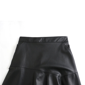 High Quality Women Genuine <b>Leather</b> Ankle-length Custom Logo Regular Waist Breathable Winter Streetwear <b>Skirt</b> Fashion Oem - Product Image 2