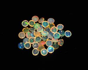 41 Piece 5mm Round Ethiopian Opal Natural Loose Gemstones Lot for Sale - Product Image 4