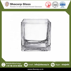 Votive en verre carré personnalisé de style de luxe disponible à un prix raisonnable de l'Inde - Product Image 2