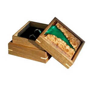 Joyero de collar de diseñador hecho a mano con acabado de resina, nueva tendencia, caja de madera Rectangular de alta calidad estándar - Product Image 1