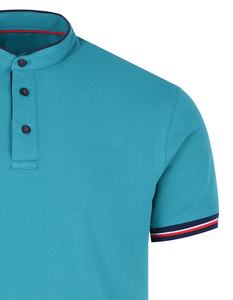 Polo personalizado para hombre de alta calidad 100% algodón de manga corta verano Casual patrón sólido polos/polos para hombre - Product Image 6