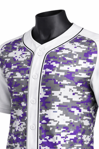 Uniforme de Béisbol Personalizado con Camuflaje, Conjunto de Camiseta y Pantalones, Kit de Equipo con Camuflaje Digital, Secado Rápido y Transpirable - Product Image 4