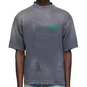 High Quality 210g Polyester/Cotton Loose Fit Sleeve <b>T</b>-<b>Shirts</b> for <b>Men</b> Custom Colorful Price Wholesale-Casual O-Neck Design Blank - Product Image 6