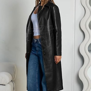 Manteau en cuir pour femme de qualité supérieure, style moderne, tissu confortable, idéal pour l'hiver - Product Image 3